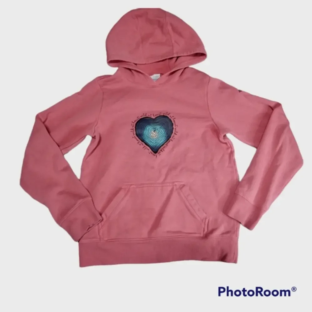 COLUMBIA Hooded Fleece Pullover Pink Girls Size Large
